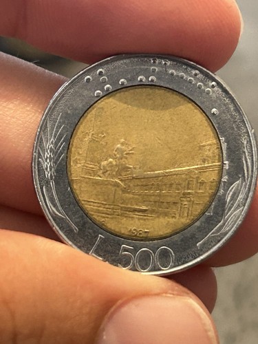 500 lire bimetalliche 1987 - lire,